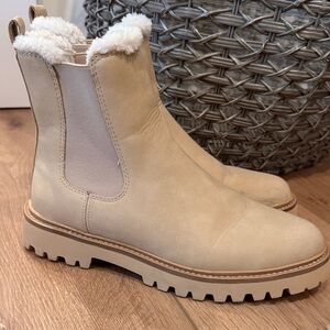 J. Crew Beige Winter Boots with Cozy Lining